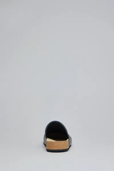 Balenciaga Men Leather Mules With Cork Insole In Black