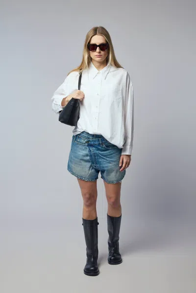 R13 Crossover Short In Blue