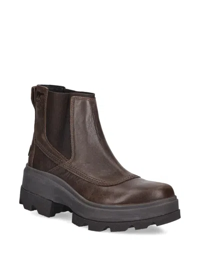 Sorel Joan Pull-tab Chelsea Boots In Brown