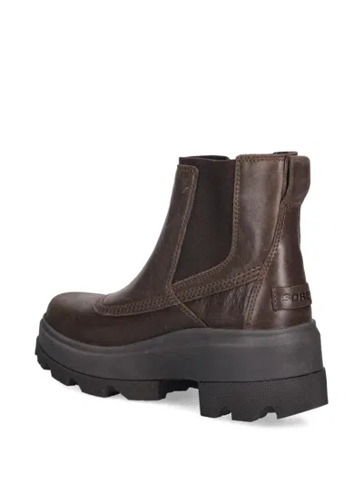 Sorel Joan Pull-tab Chelsea Boots In Brown