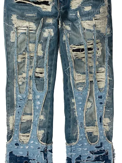 Who Decides War Distressed Trousers In Blue