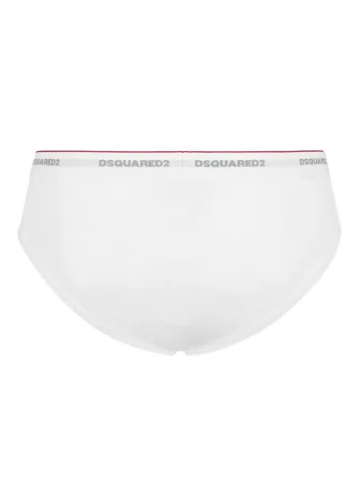 Dsquared2 Logo Briefs In White