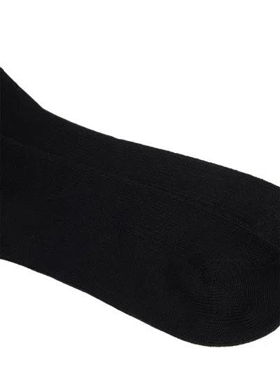 Dsquared2 Ribbed Logo Socks In Black