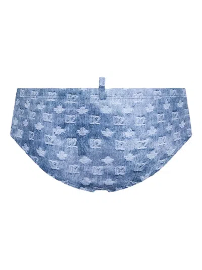 Dsquared2 Monogram-pattern Swim Brief In Multi
