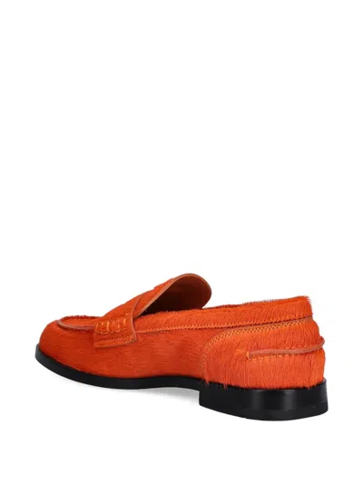 Msgm Leathers Loafers In Orange