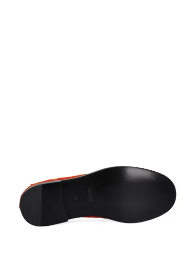 Msgm Leathers Loafers In Orange