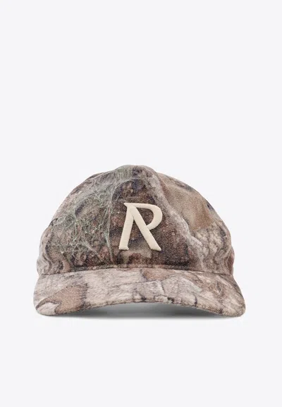 Represent Logo-embroidered Baseball Cap In Brown