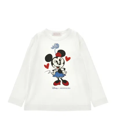 Monnalisa Kids' Minnie T-shirt In White