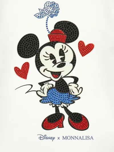 Monnalisa Kids' Minnie T-shirt In White