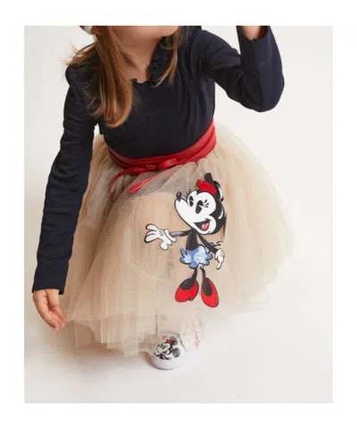 Monnalisa Kids' X Disney Belted Dress In Blue