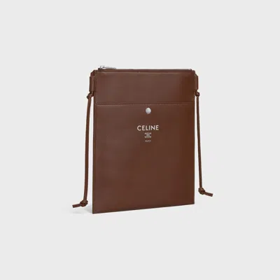 Celine Sharp Pouch Crossbody Bag Adjustable Strap In Brown