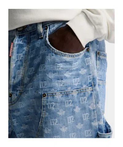 Dsquared2 Belt-loop Multiple-pocket Jeans In Blue