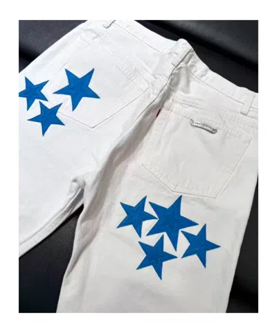 Chrome Hearts Belt Loop Jeans In White