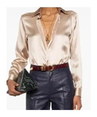 Tom Ford Silk Shirt In Neutral