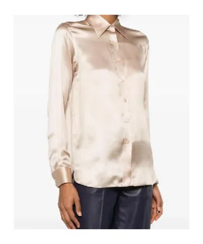 Tom Ford Silk Shirt In Neutral
