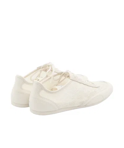 Jimmy Choo Beige Calf Leather Bos Taurus Athletic Sneakers In Neutral