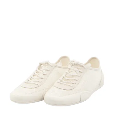 Jimmy Choo Beige Calf Leather Bos Taurus Athletic Sneakers In Neutral