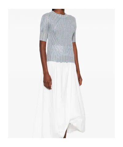 Ermanno Scervino Short Sleeve Sweater In Multi