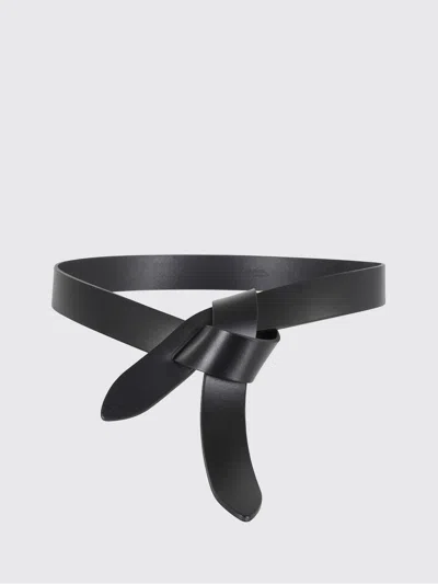 Isabel Marant Adjustable Knot Detail Smooth Finish Belt In Black