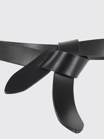 Isabel Marant Adjustable Knot Detail Smooth Finish Belt In Black