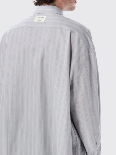 Acne Studios Soffia Stripe Shirt In Gray
