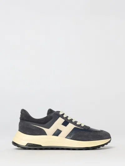 Hogan Hyperlight Suede And Nappa Leather Sneakers In Black