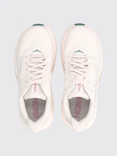 Hoka Clifton 10 Rubber-trimmed Jacquard-mesh Sneakers In Neutral