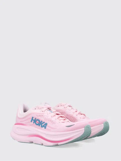 Hoka Bondi Technical Mesh Active Sneakers In Pink
