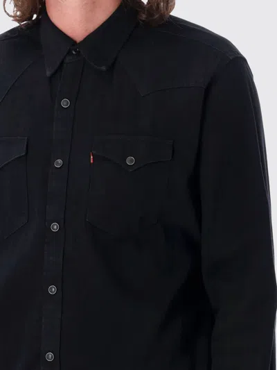 Levi's Levis Barstow Western Long Sleeved Shirt Black In Black