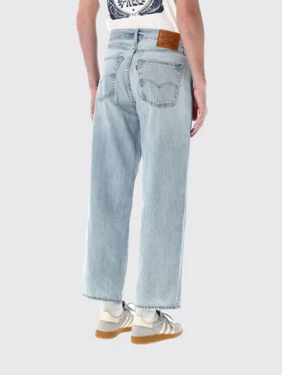 Levi's Tory Burch Rose Pink Leather Flat Shoes In Blue