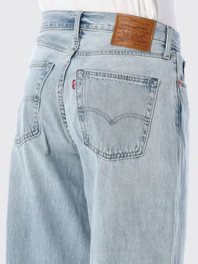 Levi's Tory Burch Rose Pink Leather Flat Shoes In Blue