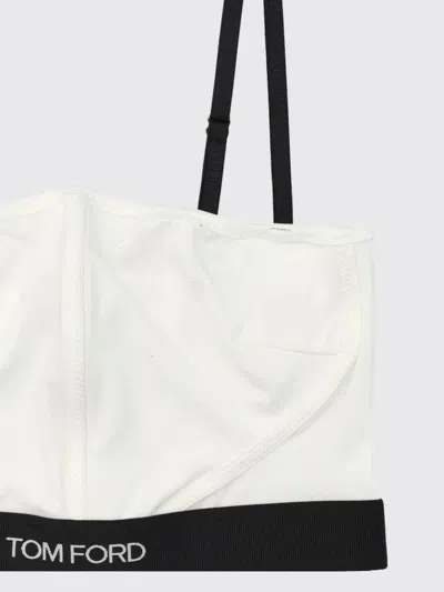 Tom Ford Modal Bra With Design And Adjustable Straps In White