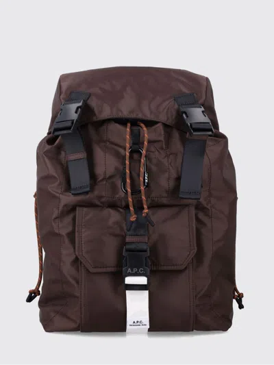 Apc A.p.c. Brown Trek Technical Backpack In Brown