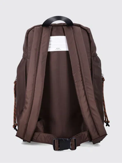Apc A.p.c. Brown Trek Technical Backpack In Brown