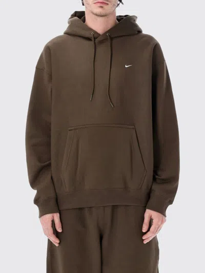 Nike Hooded Sweatshirt In Brown