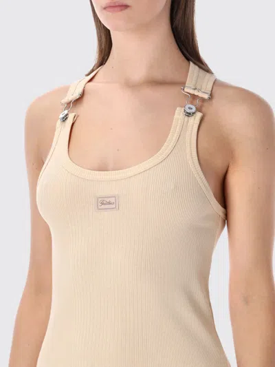 Jean Paul Gaultier Womens Nude Ribbed Sleeveless Cotton-jersey Mini Dress In Neutral