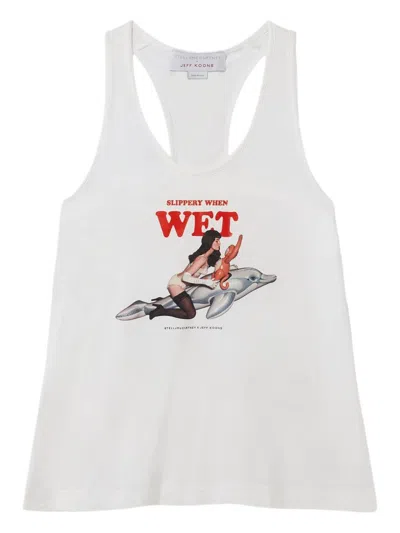 Stella Mccartney Stella Mc Cartney Jeff Koons Cotton Tank Top In White