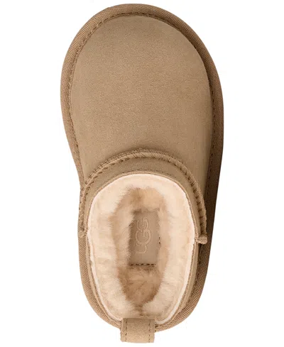 Ugg Classic Micro Suede Slippers In Brown