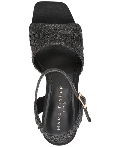 Marc Fisher Ltd Chayse Ankle Strap Platform Sandal In Black