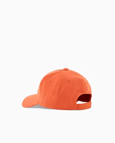 Armani Exchange Visor Cap With Logo In Orange