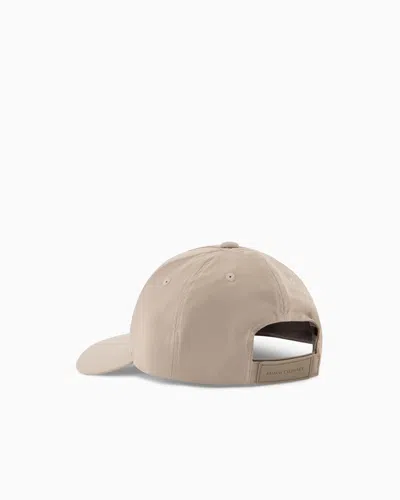 Armani Exchange Visor Cap With Logo In Gray