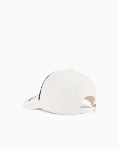 Armani Exchange Hat With Visor In White