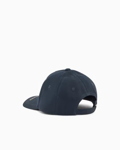 Armani Exchange Hat With Visor In Blue