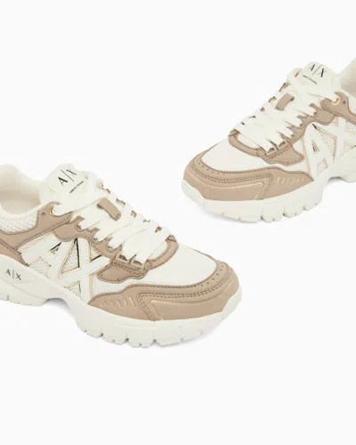 Armani Exchange Technical Fabric Sneakers In Multi