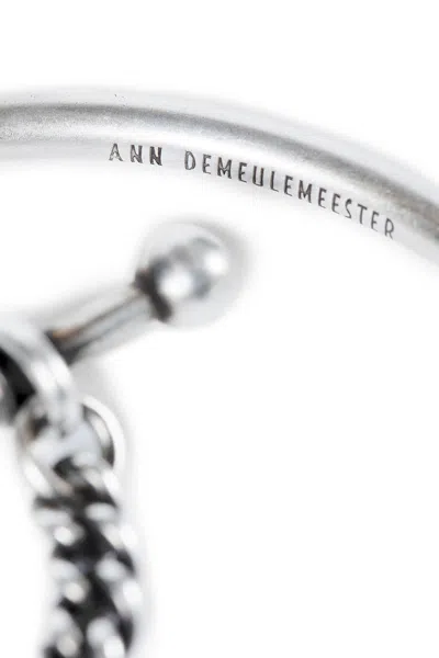 Ann Demeulemeester Naemi Slim Bracelet With Chain In Metallic