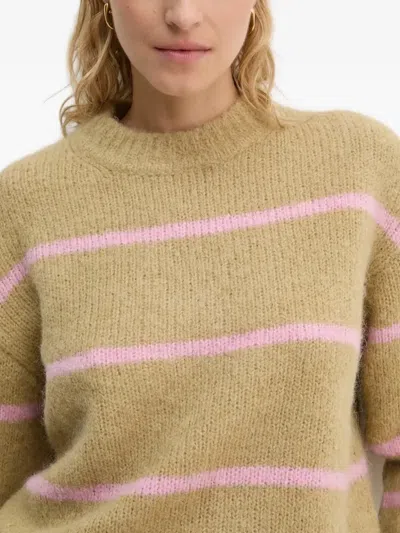 Samsoe & Samsoe Sajoan Striped Top In Brown