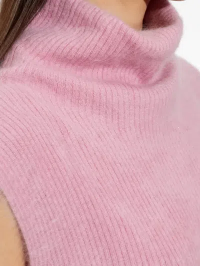 Lisa Yang Brushed Buttoned Top In Pink