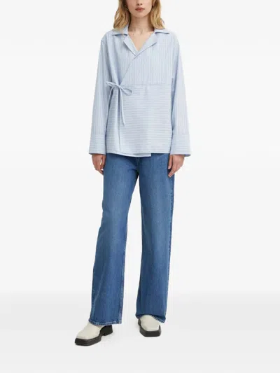Samsoe & Samsoe Sacala Striped Top In Blue