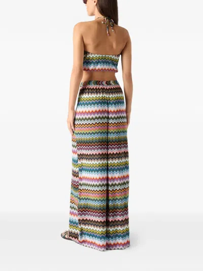 Missoni Pixel-effect Zigzag Pattern Top In Multi