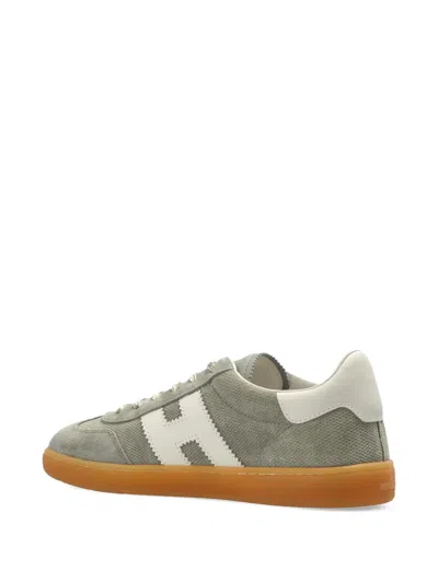 Hogan Neutrals Cool Side Stitched Logo Suede Sneakers In Multi